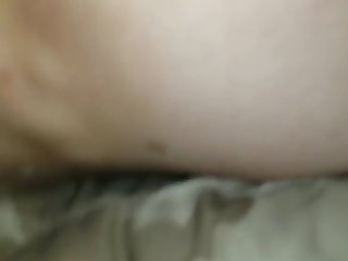 She Bent Over Rubbing His Big Head And Neck. The Dog